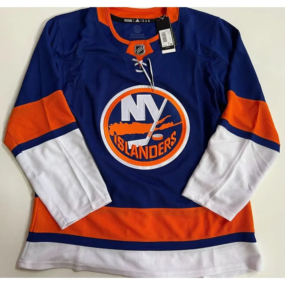Adidas NHL New York Islanders Authentic Home Royal Hockey Jersey GT5618 Size 52